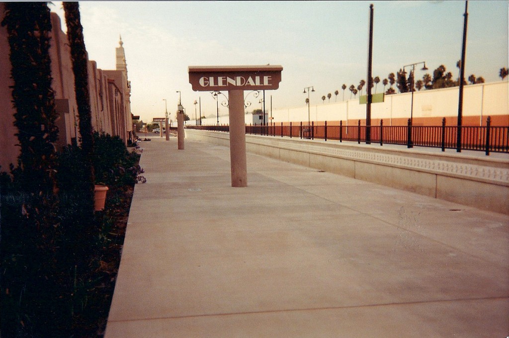 SB-concrete-Metrollink-Glendale Metrolink in Glendale - Sandblasted Concrete